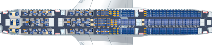 Lufthansa seat map A350 900 Layout 1