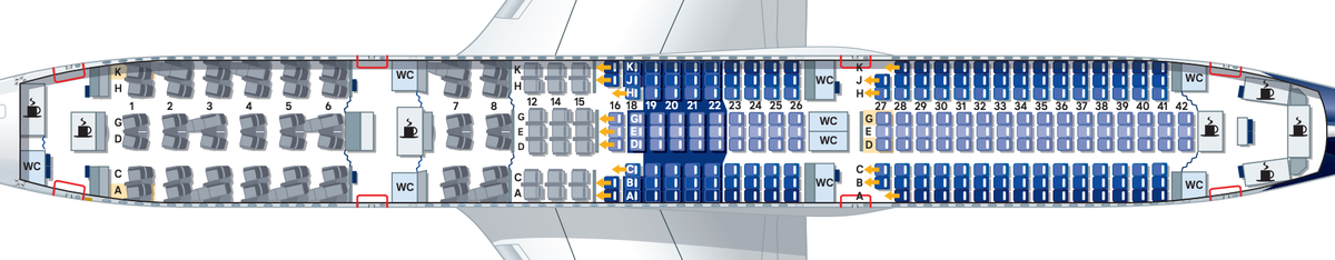 Lufthansa seat map A350 900 Layout 2
