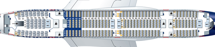 Lufthansa seat map A380 800 Lower Deck