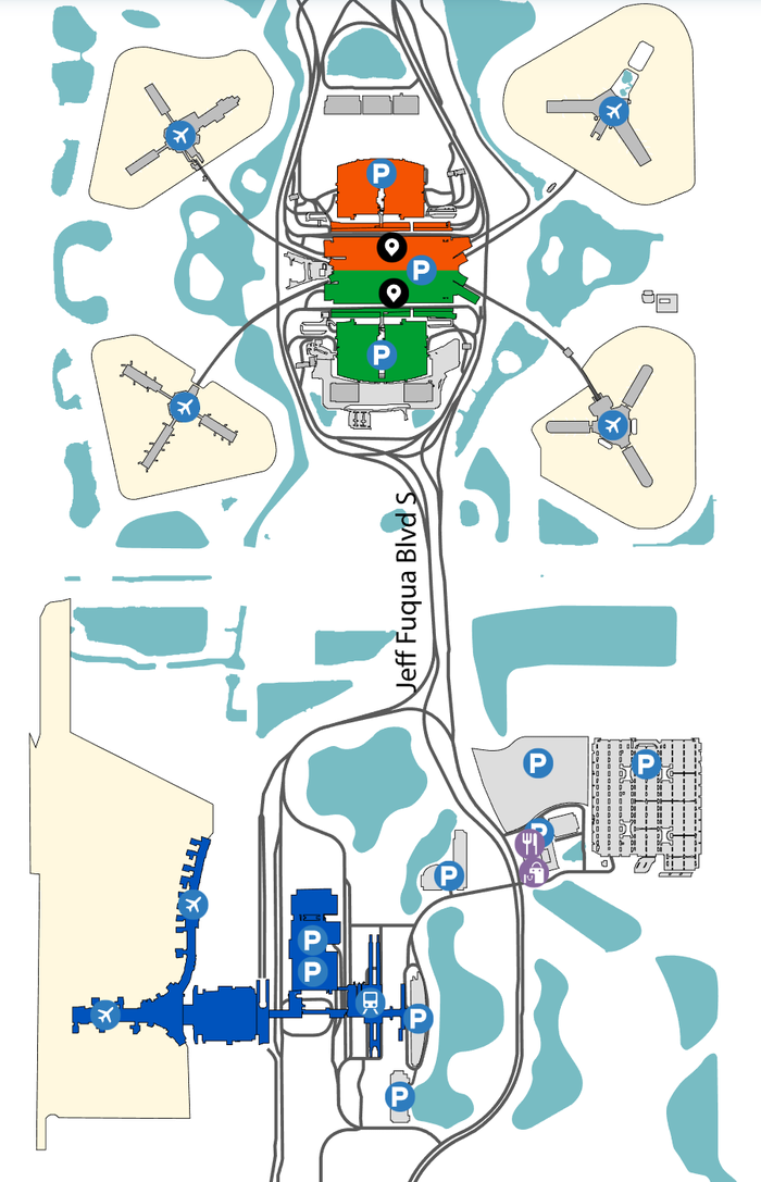 Orlando International Airport Map Orlando International Airport map