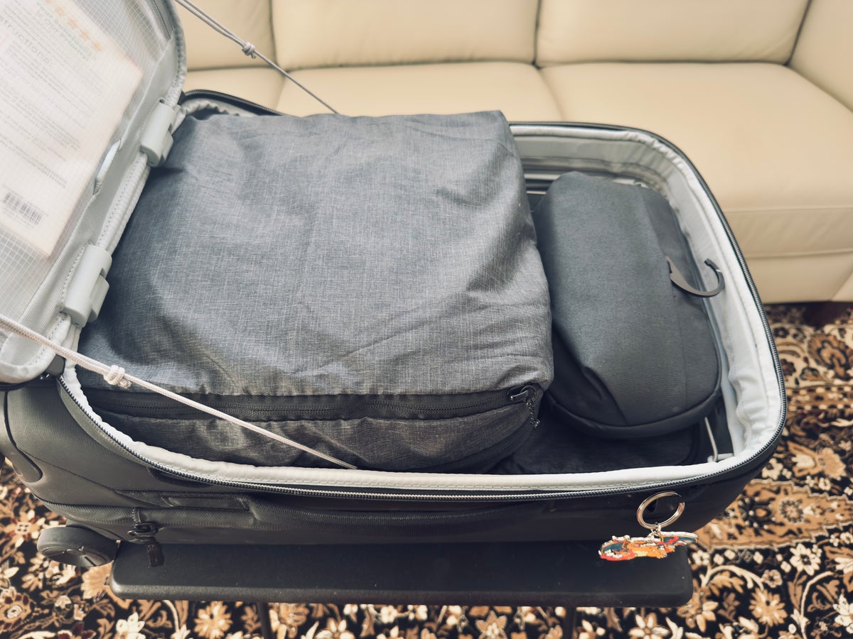 Peak Design Roller Pro Carry On bag packed 