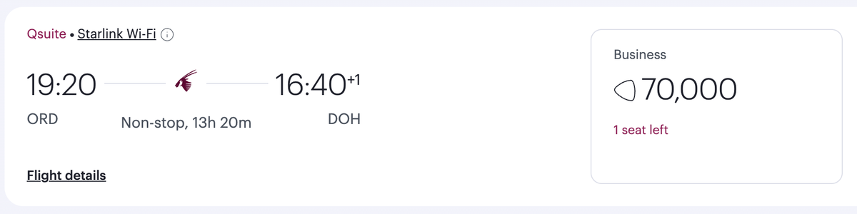 QSuites availability ORD DOH