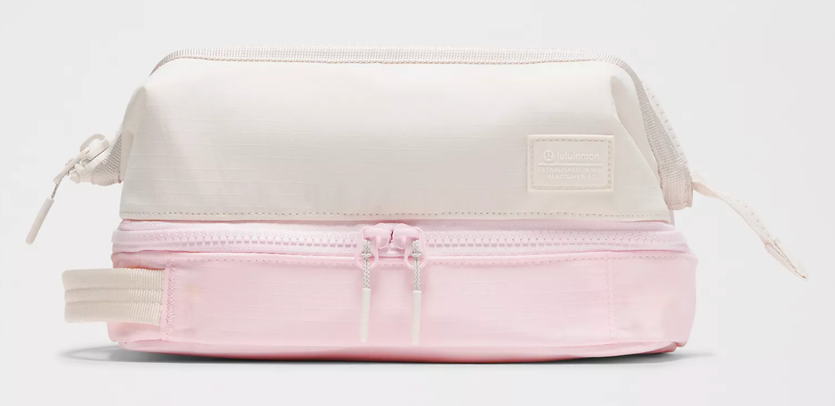 Lululemon dual compartment toiletry bag lululemon dual compartment toiletry bag white pink