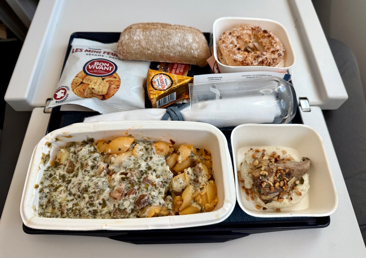 Air France premium economy meal