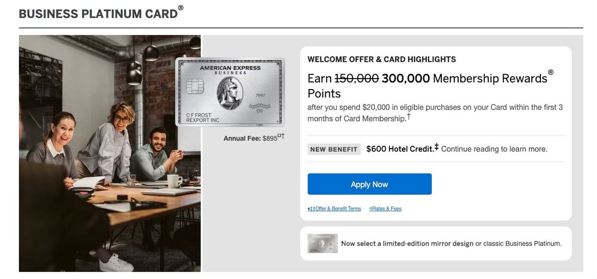 Amex Business Platinum card 300k offer April 6 2026 Amex Business Platinum card 300k offer April 6 2026