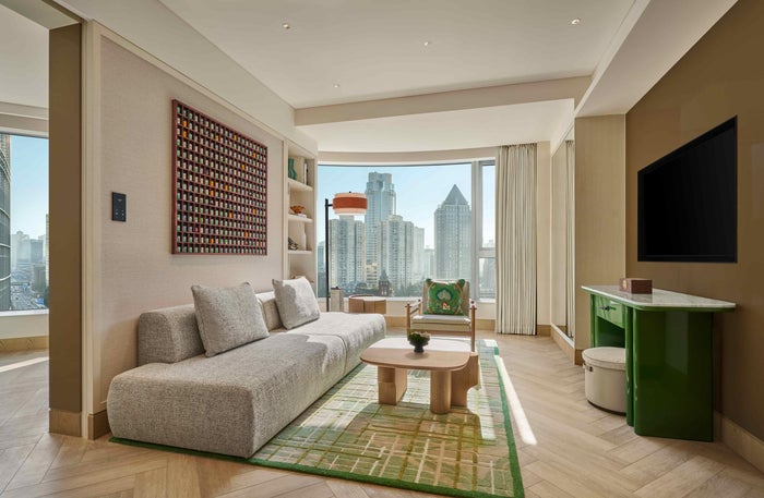 Andaz Shanghai ITC Suite Living Room Andaz Shanghai ITC Suite Living Room