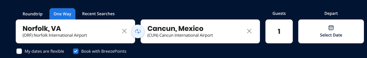 BreezePoints ORF CUN