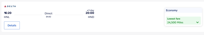 Flying Blue HNL HND for 24.5k one way in economy on Delta Flying Blue HNL HND for 24.5k one way in economy on Delta