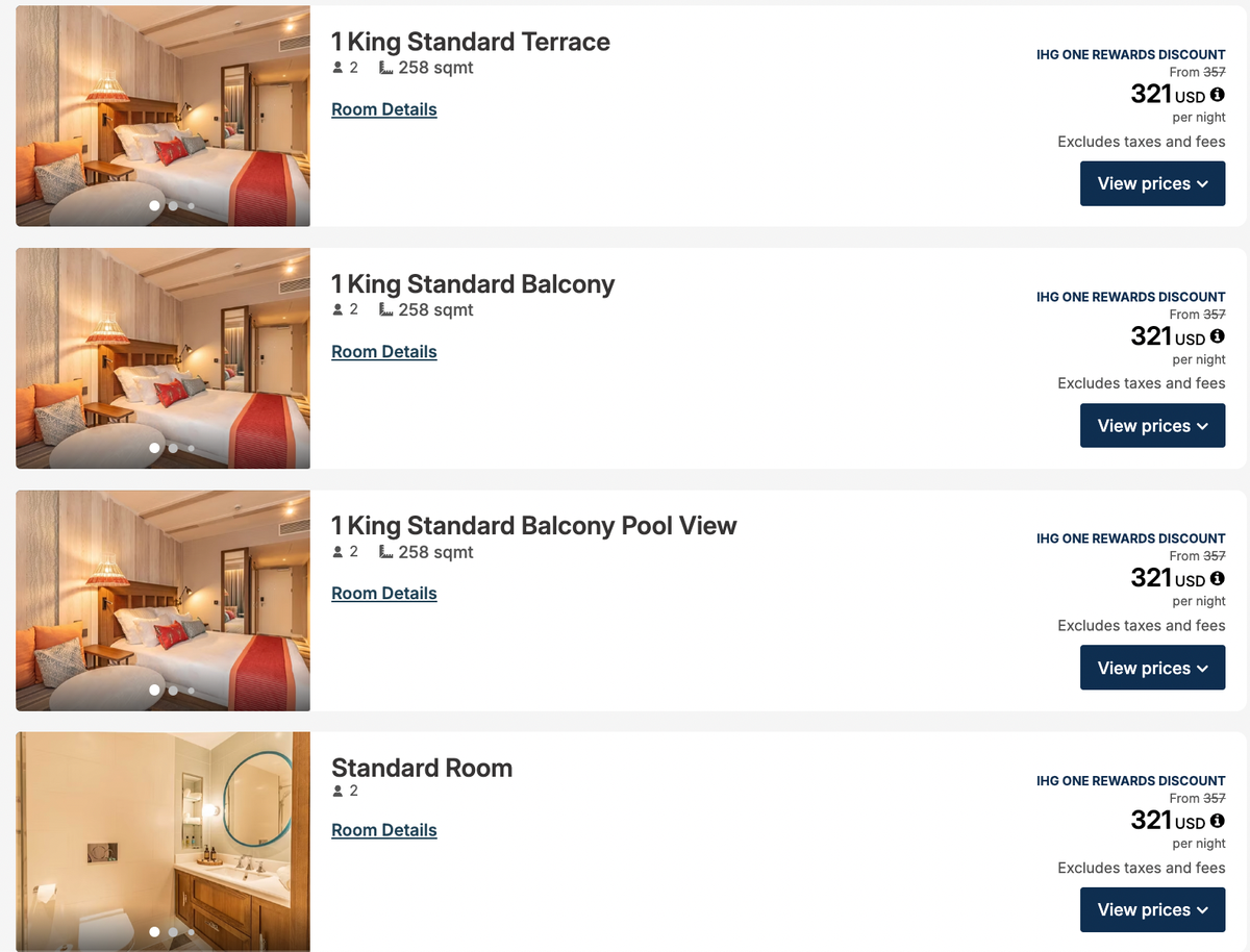 Hotel Indigo Turks and Caicos cash rates