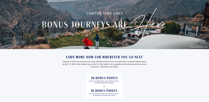 Hyatt Bonus Journeys spring 2026 Hyatt Bonus Journeys spring 2026