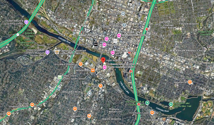Hyatt Regency Austin map Hyatt Regency Austin map