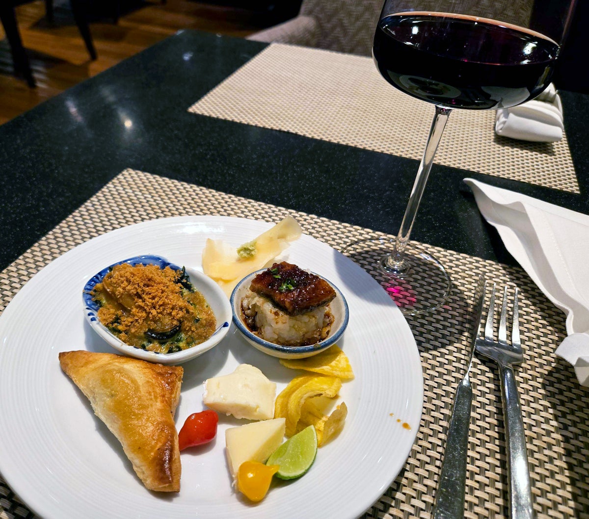 Hyatt Regency BKK Airport Lounge Food Hyatt Regency BKK sushi Christine K