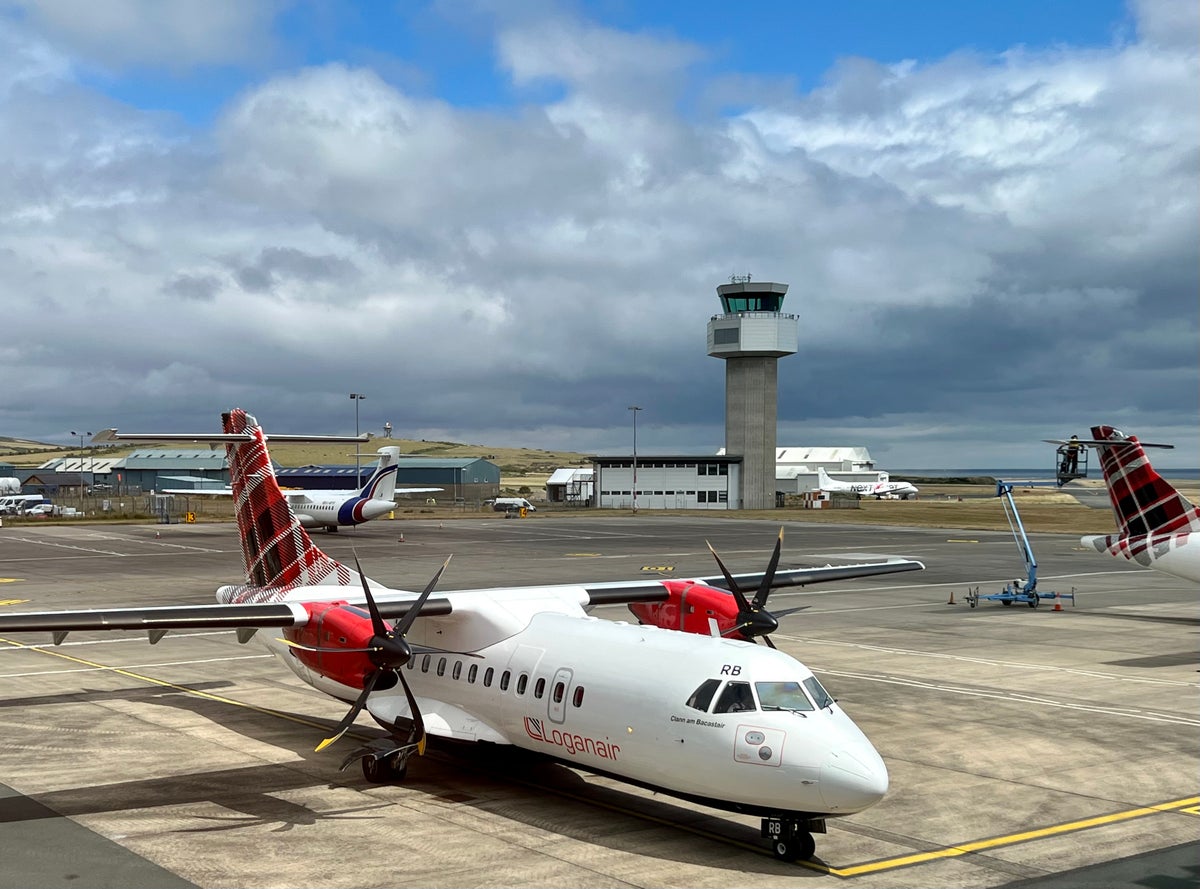 Loganair planes at Isle of Man Douglas Airport