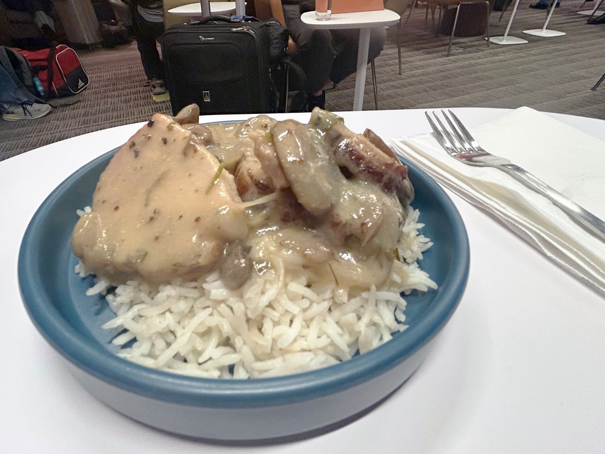 MSP Terminal 1 Escape Lounge roast park mushrooms basmati rice MSP Terminal 1 Escape Lounge roast park mushrooms basmati rice
