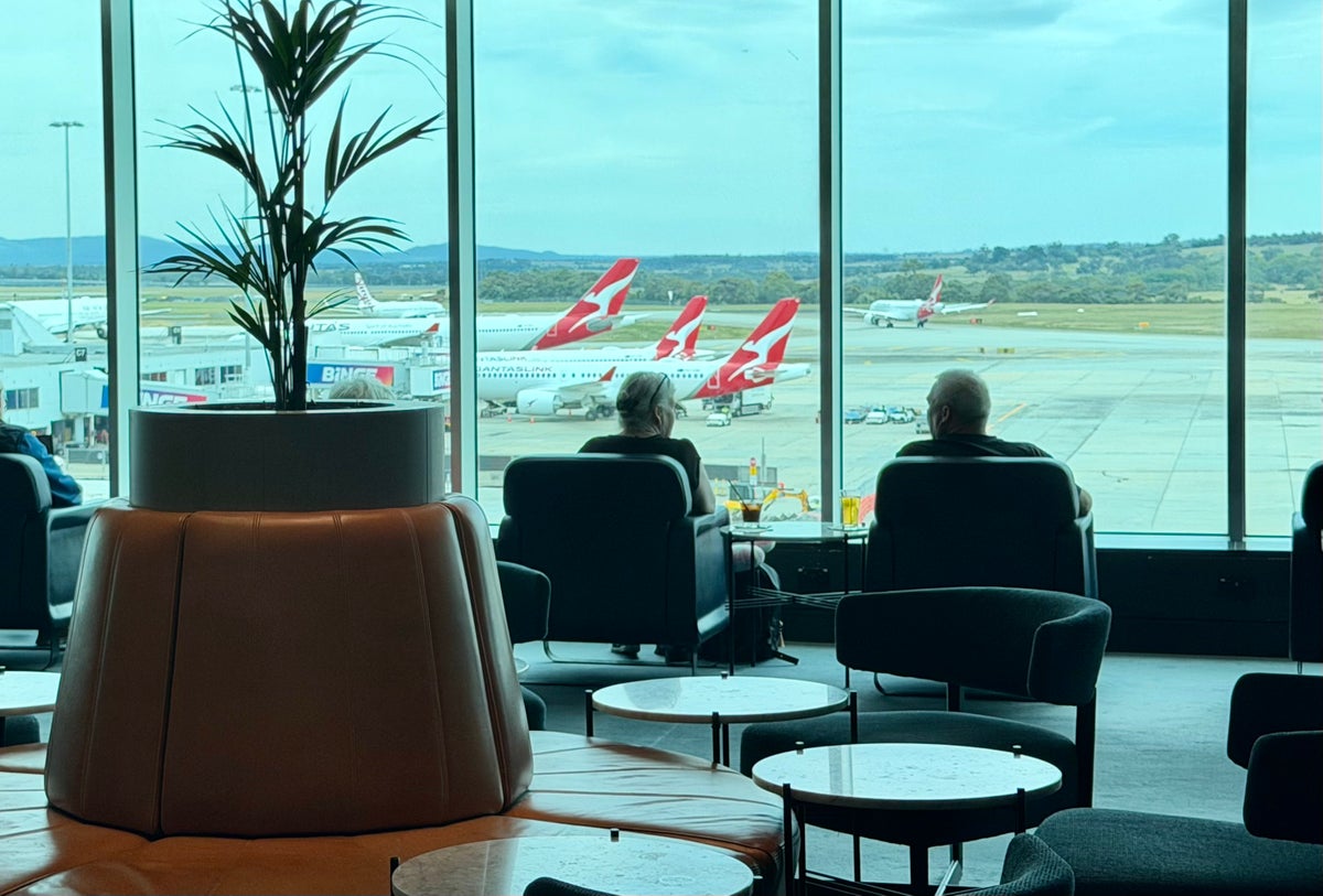 Qantas Business Class Lounge at Melbourne Airport Domestic terminal MEL