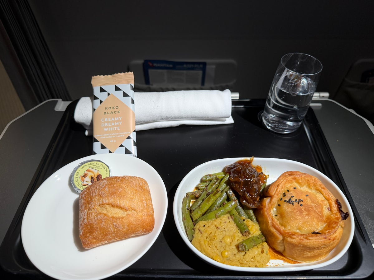 Qantas Business Class Pie Meal