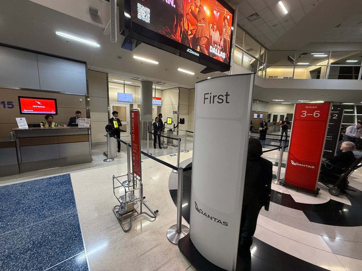 Qantas First Class Boarding