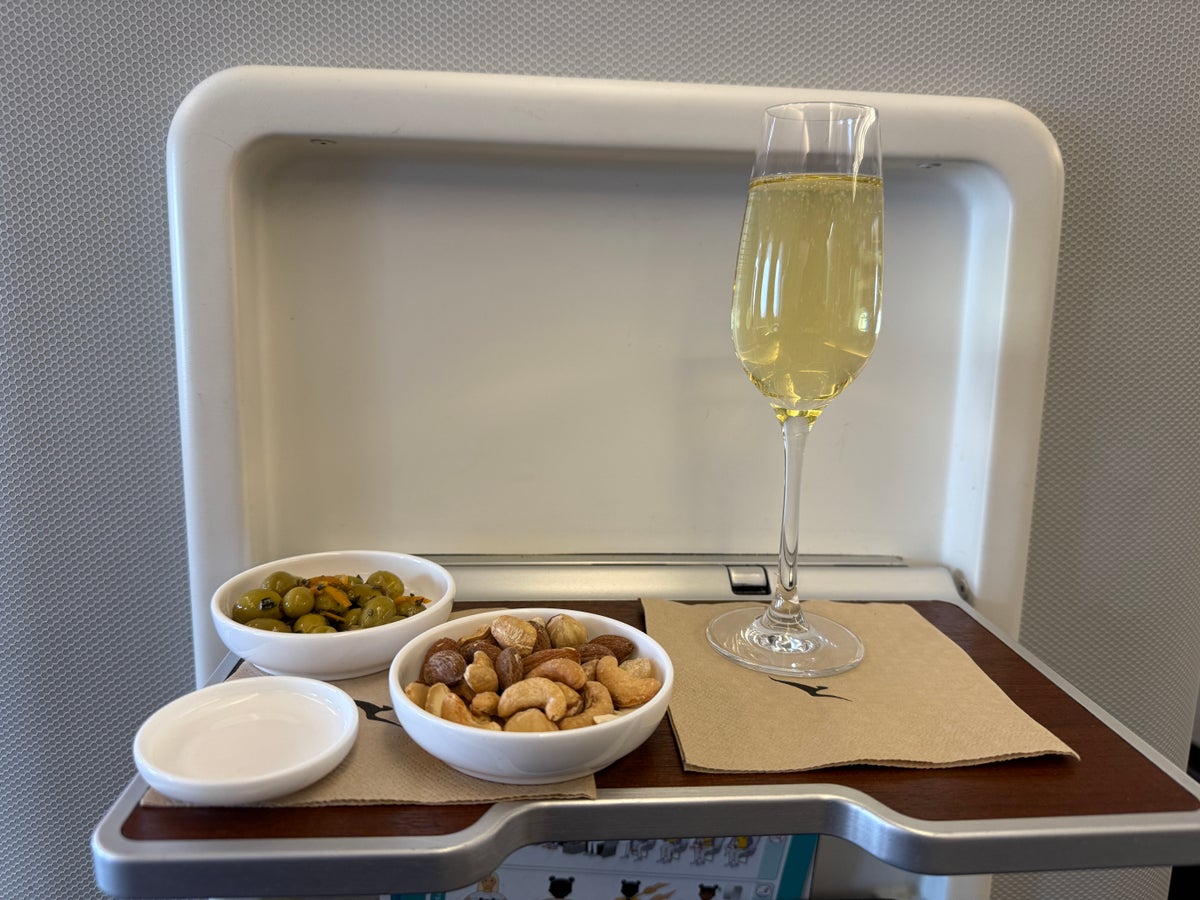 Qantas First Class Champagne