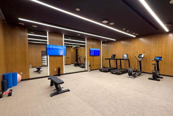 Qatar Airways Al Mourjan Lounge airport gym Qatar Airways Al Mourjan Lounge airport gym