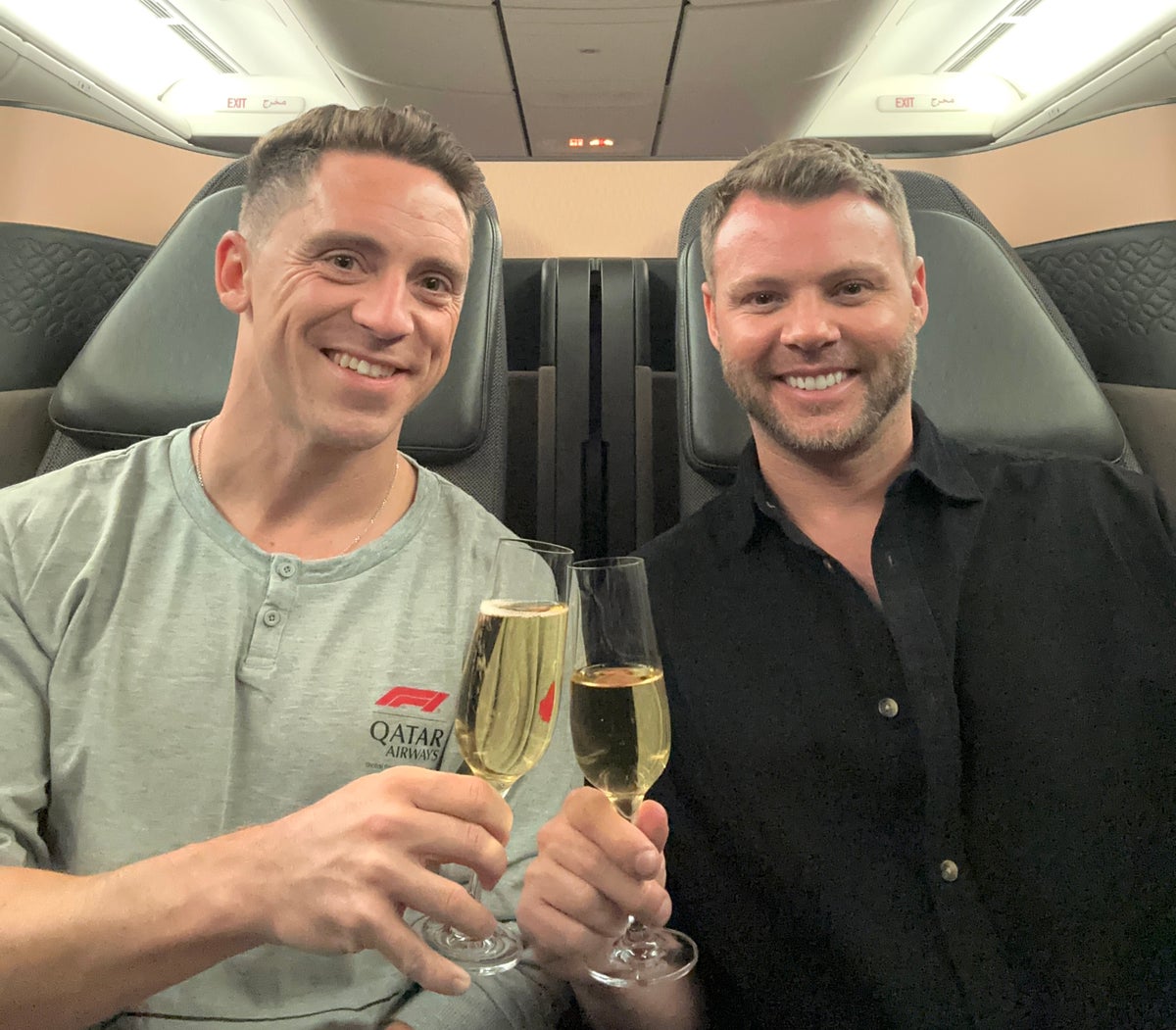 Qatar Airways Qsuite Champagne