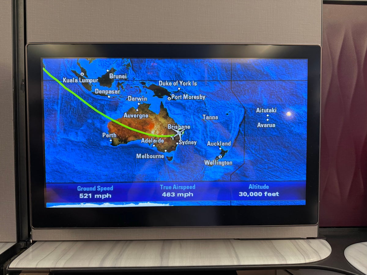 Qatar Airways Qsuite moving map