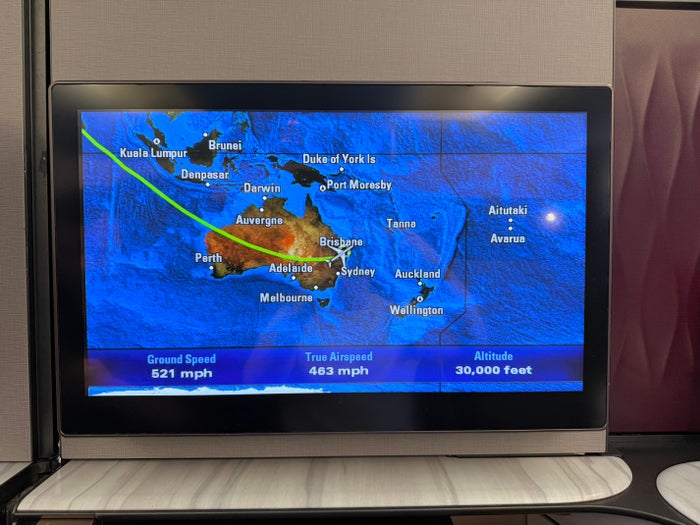 Qatar Airways Qsuite moving map