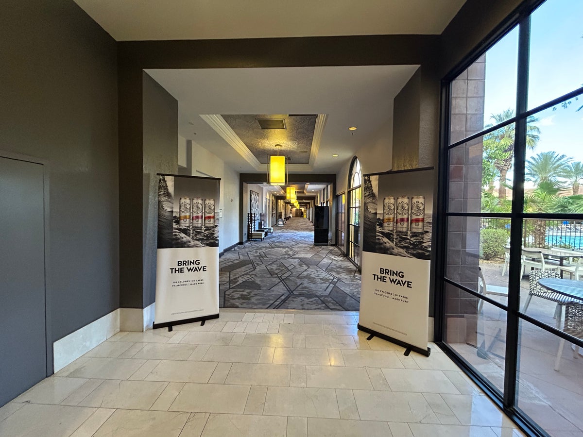Renaissance Palm Springs conference rooms White Claw banners