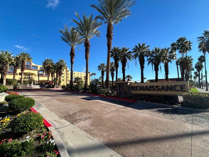 Renaissance Palm Springs driveway entrance Renaissance Palm Springs driveway entrance