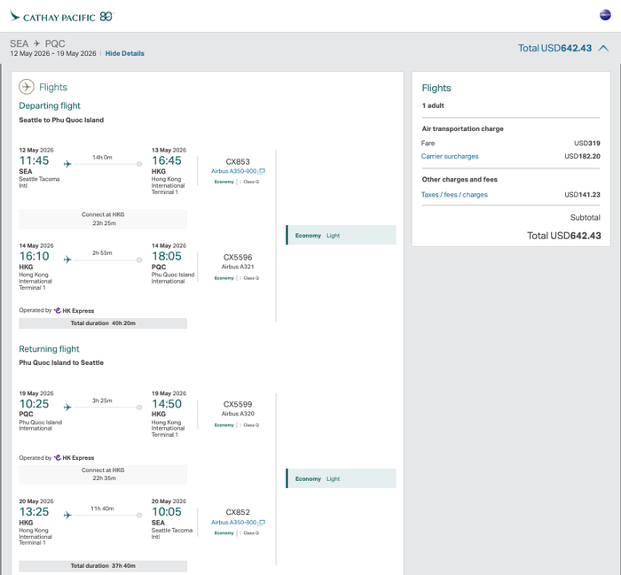 Screenshot 2026 02 02 at 3.04.53 PM Cathay Pacific Seattle sale