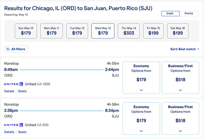 Screenshot 2026 02 10 at 3.18.15 PM United ORD SJU Jetblue.com