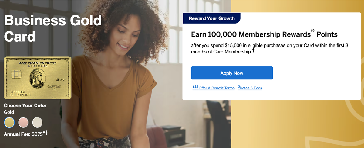 Amex Business Gold card 100k offer Feb 13 2026