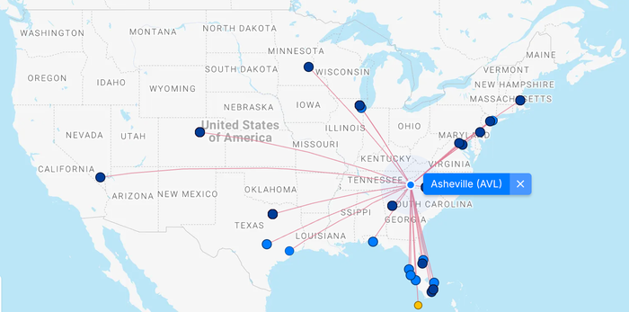 Screenshot 2026 02 16 at 2.36.07 PM Asheville Nonstop Flights
