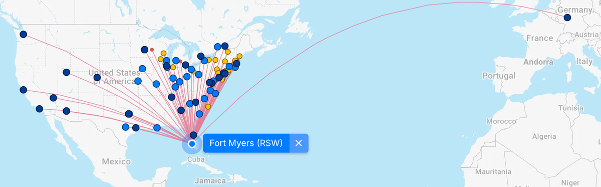 Fort Myers Route Map