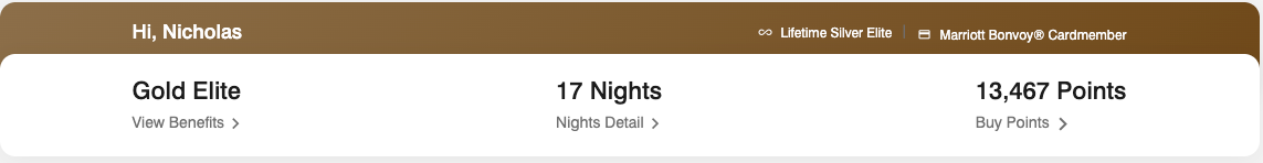 Marriott status tracker