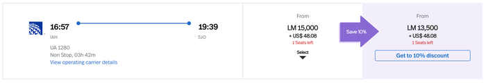 Screenshot 2026 02 26 at 8.11.24 PM United IAH SJO Lifemiles pricing