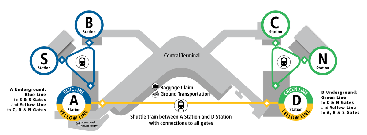 Sea Tac SEA Underground map 2025 Seattle Tacoma International Airport Train Map