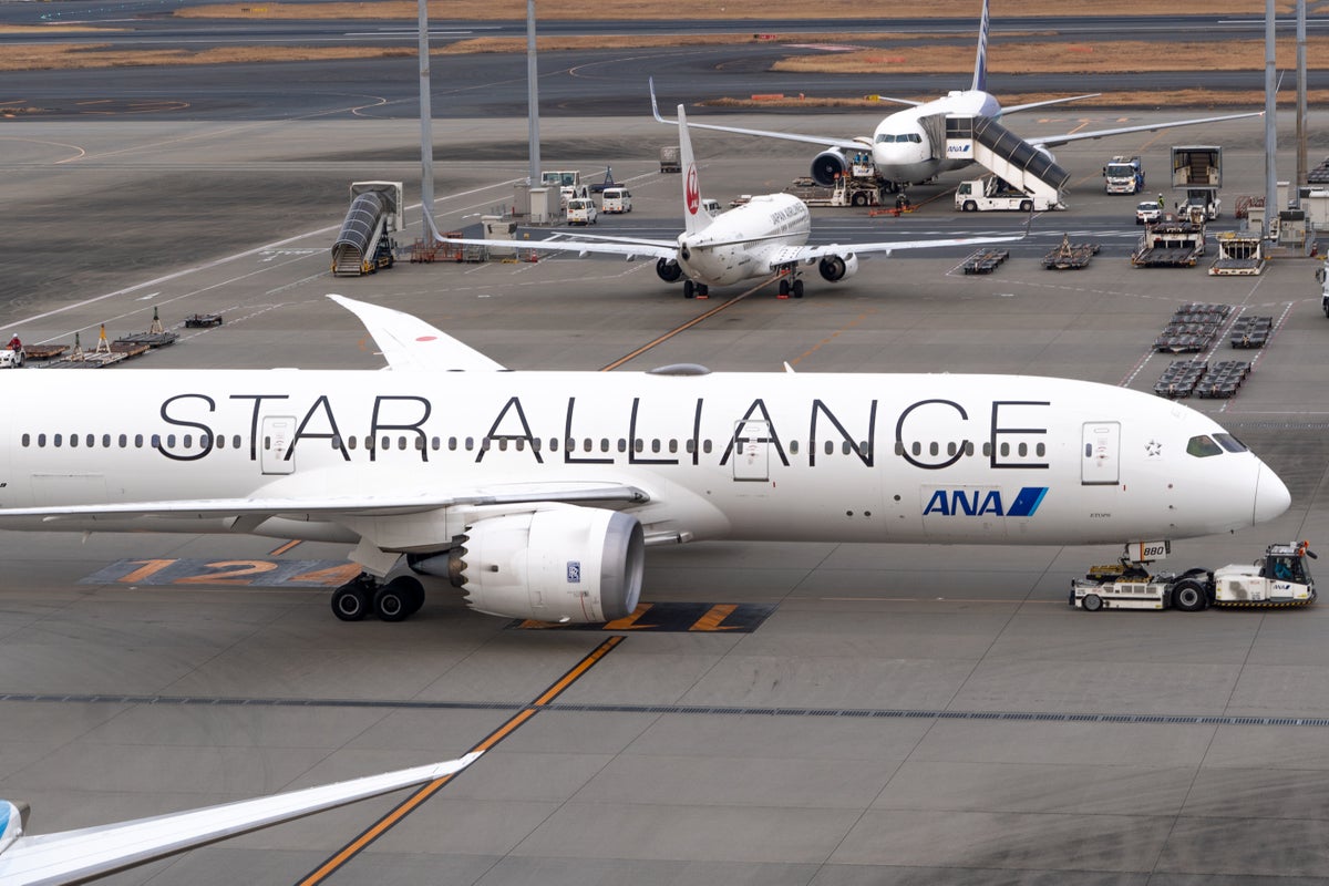 Star Alliance livery ANA close up