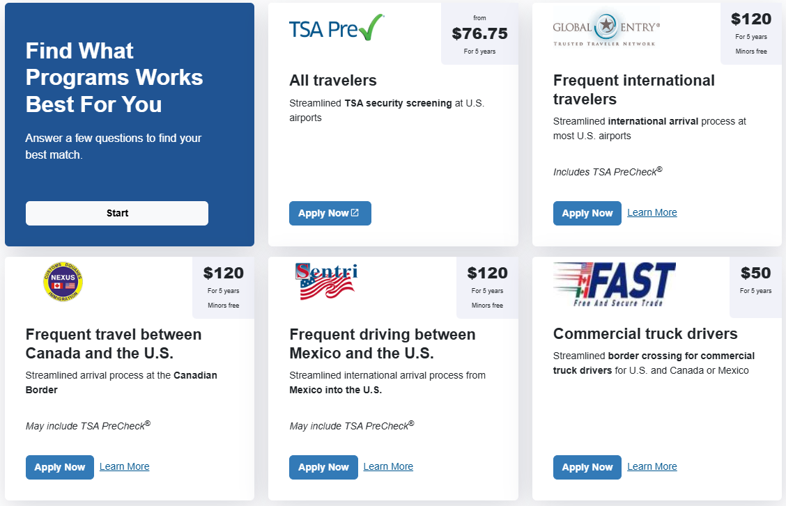 Trusted Traveler Programs