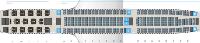 Turkish Airlines seat map A330 300 28J 261E Turkish Airlines seat map A330 300 28J 261E