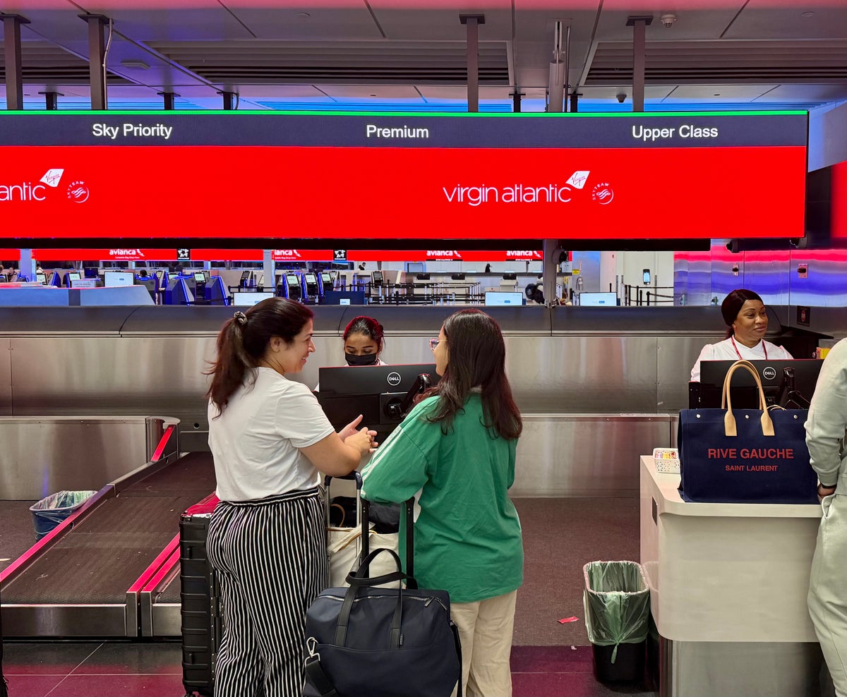 Virgin Atlantic check in at New York JFK