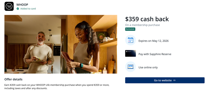 WHOOP Chase Offer WHOOP Chase Offer