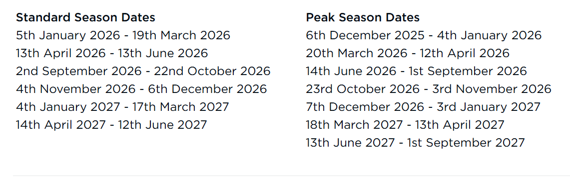 virgin atlantic peak standard pricing dates