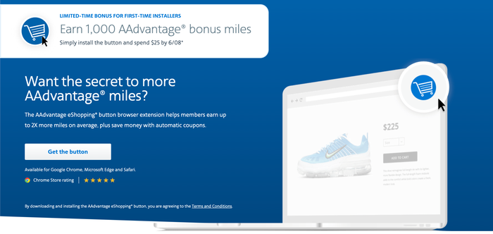 AAdvantage eShopping button promotion June 2026