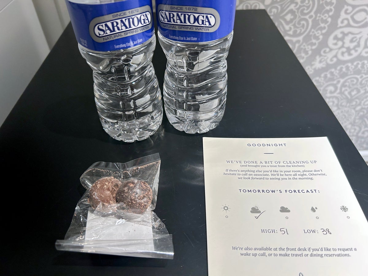 Adelphi Saratoga Springs room daily turndown treats