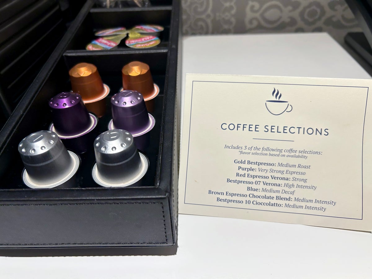 Adelphi Saratoga Springs room desk coffee pods