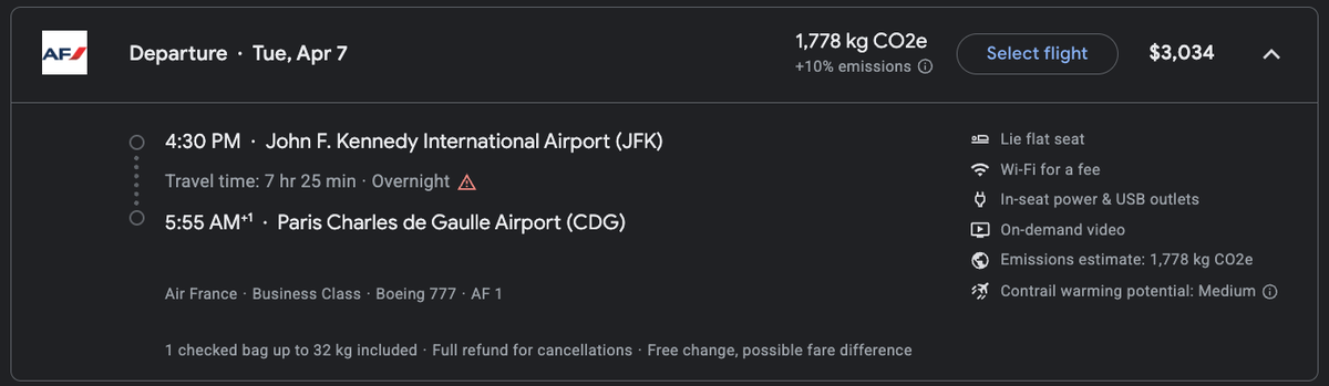 Air France JFK CDG Google Flights Air France JFK CDG Google Flights