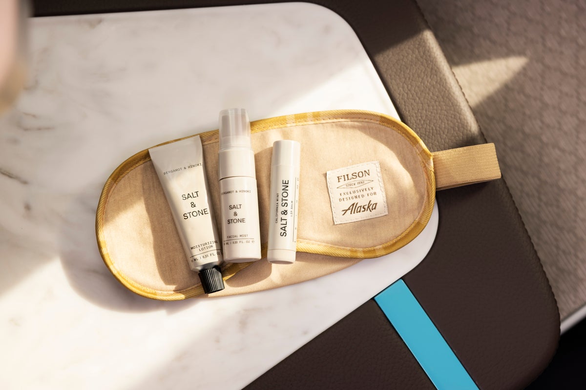 Alaska Airlines new amenity kit contents