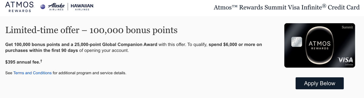 Alaska Summit card 100k offer