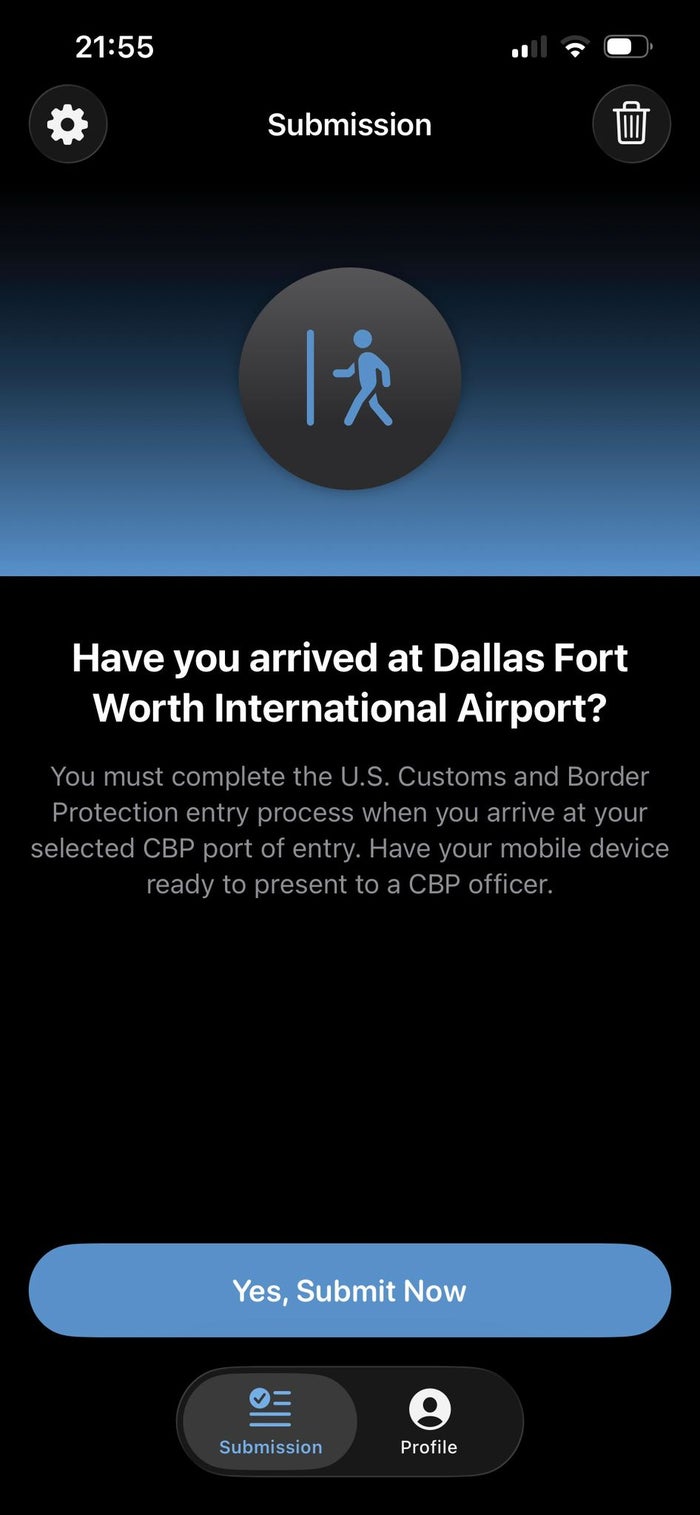 Arrival Global Entry App