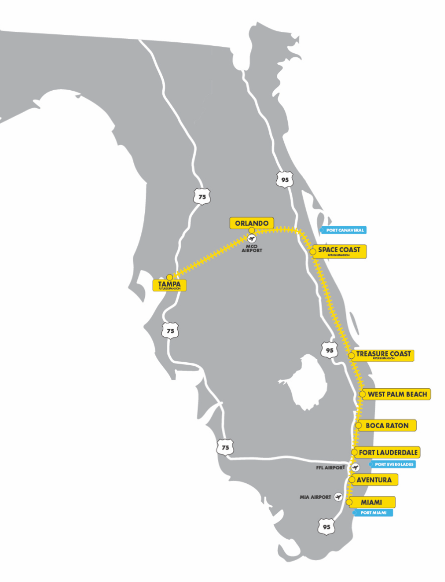Brightline train map
